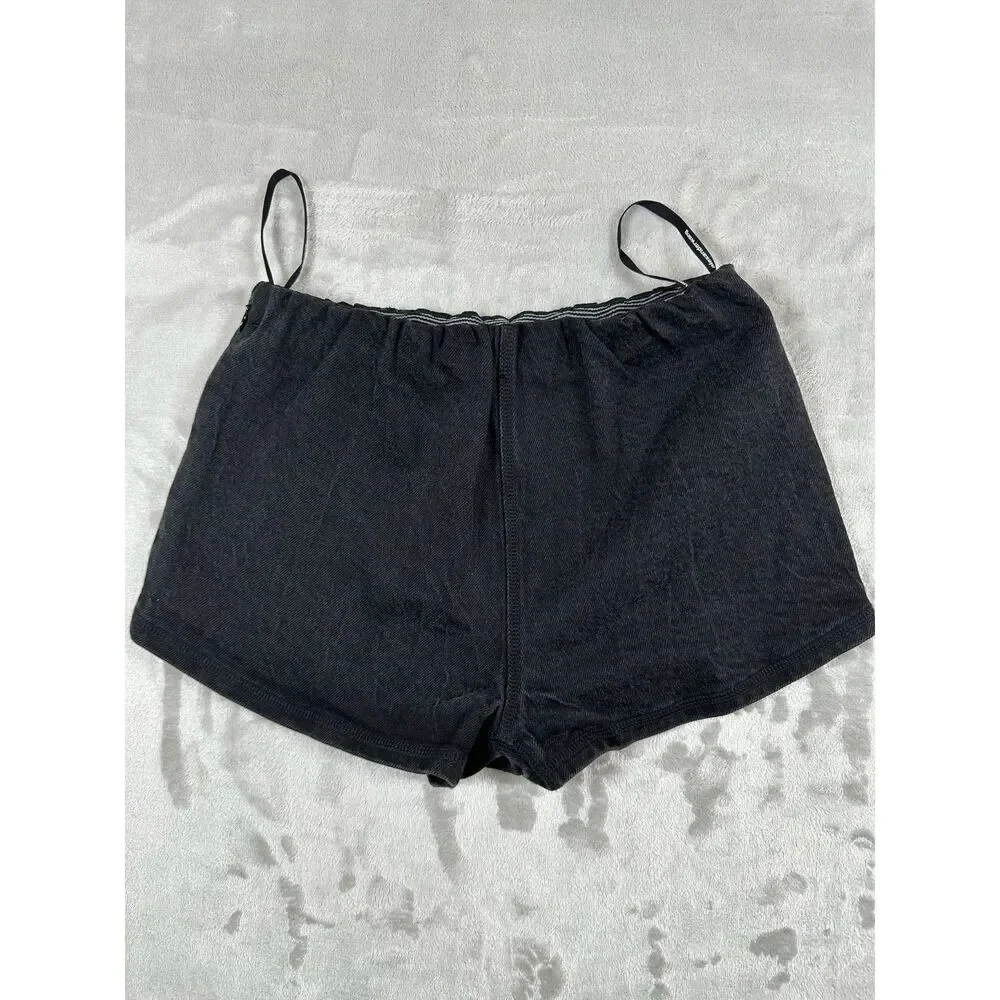 Alexander Wang SAMPLE Float Shorts Faded Black Elastic Waistband - No Size‎